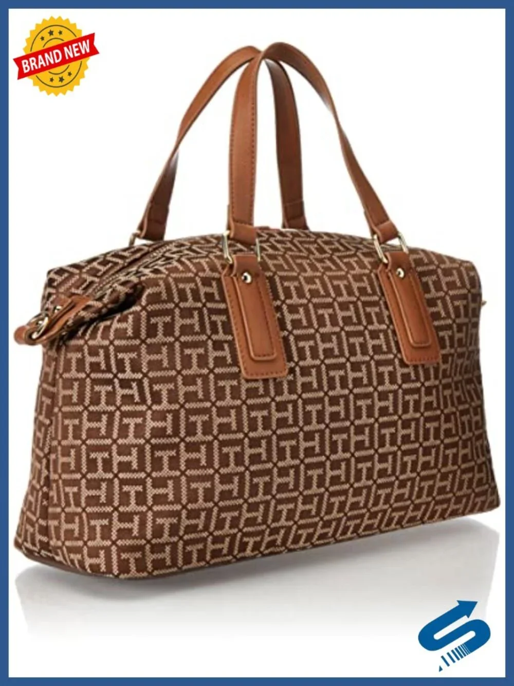 Small Vegan Leather Crossbody Satchel Bag with Top Handles